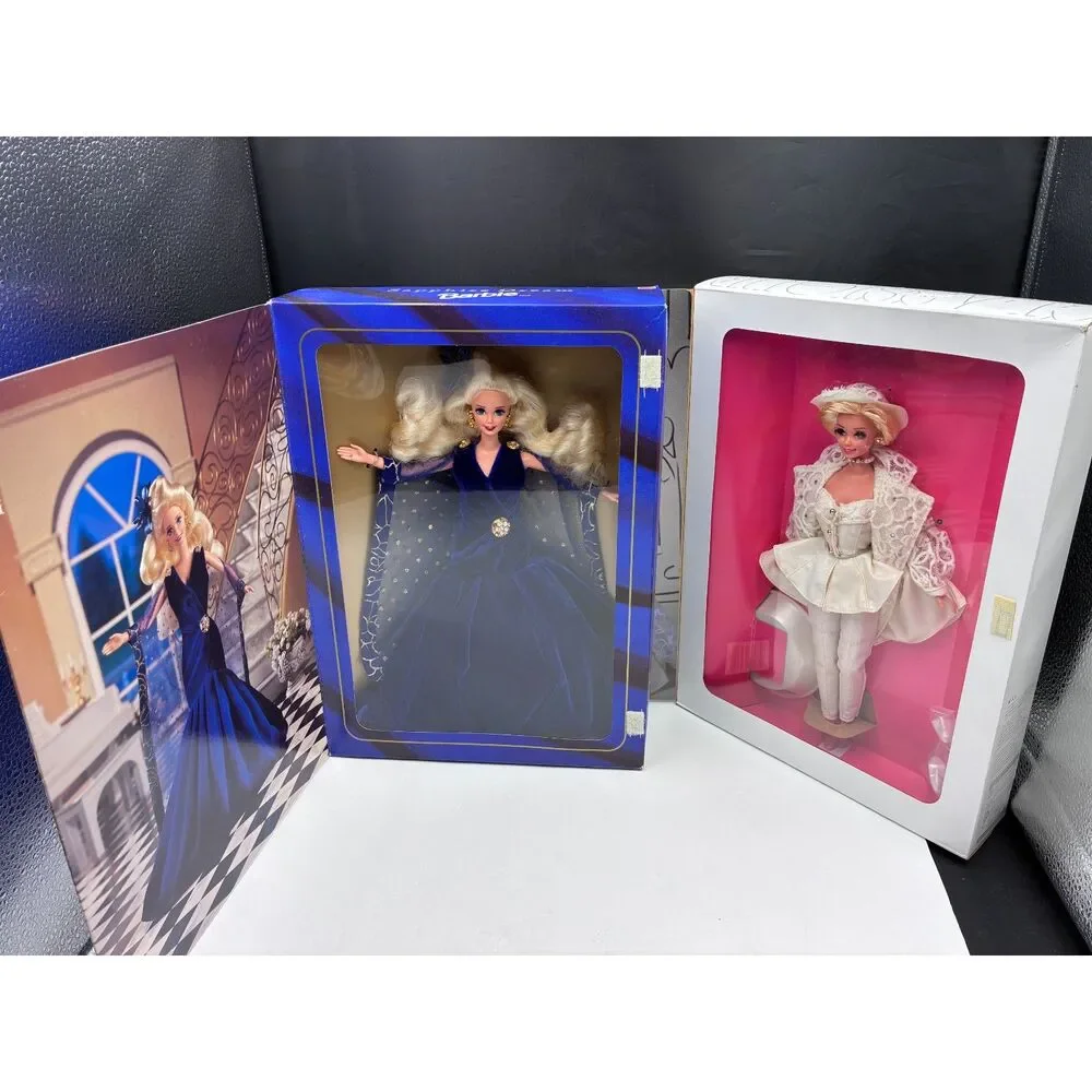 Uptown Chic Barbie 1993 & Sapphire Dream Barbie 1995  MATTEL Limited Edition New